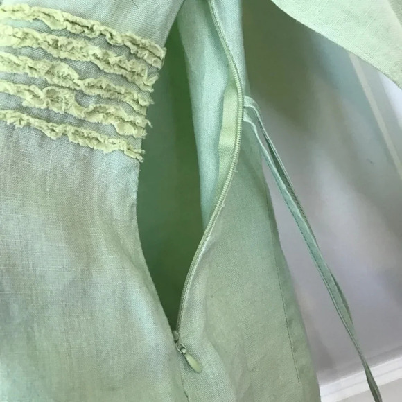 Y2K Edward Linen Blouse Fairy Whimsical Renfaire Medieval Ruffled Popover Top - Picture 4 of 9